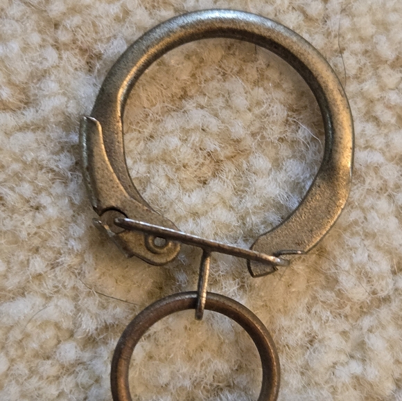 Swiss Brass Cowbell Keychain Fob Painted Embroidered Ribbon Gift Keyring - Picture 2 of 7